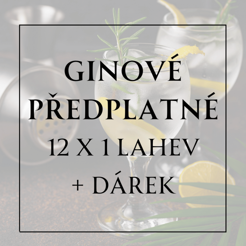 Ginové předplatné - 12 MĚSÍCŮ | Alkohouse.cz